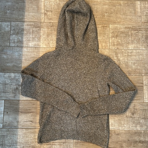 Crave Fame Grayish Green Knit Hoodie Sweater - Picture 3 of 4